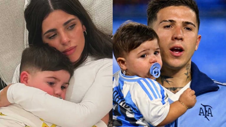 El hijo de Enzo Fernández y Valentina Cervantes eligió entre mamá y papá para dormir y fue contundente