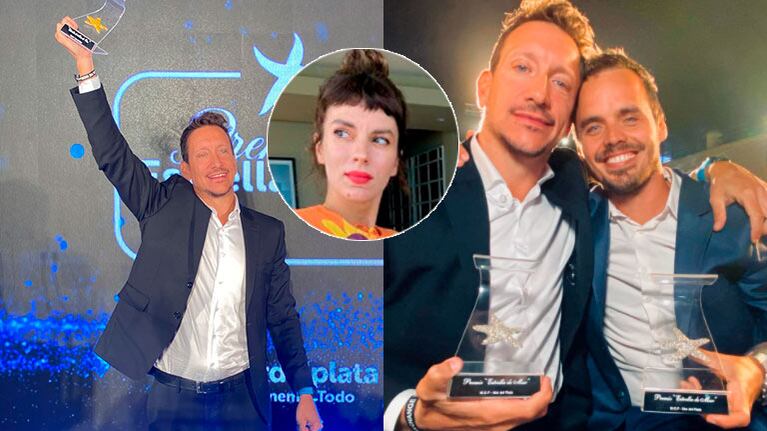 Nico Vázquez ganó el Estrella de Mar de Oro y Gimena Accardi lo festejó antes de la operación: "Vamos, mi amor"