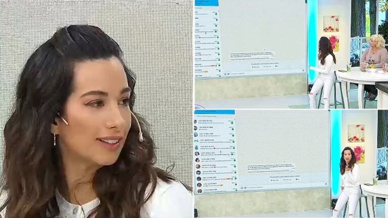 Estefi Berardi leyó en vivo un comentario en el que la criticaban y reaccionó en el acto