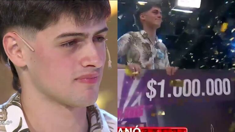 La felicidad del ganador de Los 8 escalones del millón: "Mi insistió mi familia para que me anote porque siempre vemos los programas y me va bien"