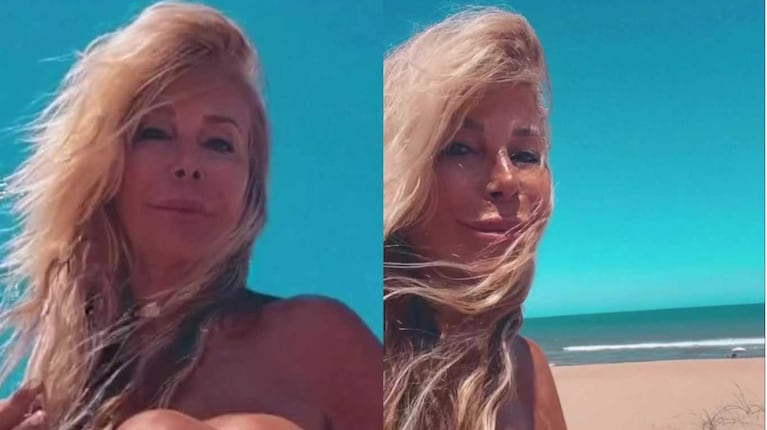 Graciela Alfano volvió a mostrarse en la playa nudista y contó cómo vivió el momento