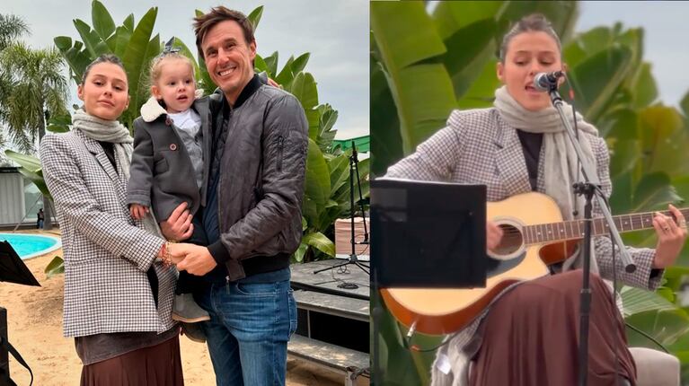 Delfina García Moritán debutó como cantante y su hermana Ana la alentó con ternura: las fotos en familia