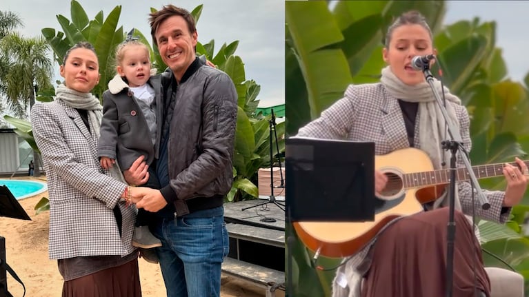 Delfina García Moritán debutó como cantante y su hermana Ana la alentó con ternura: las fotos en familia