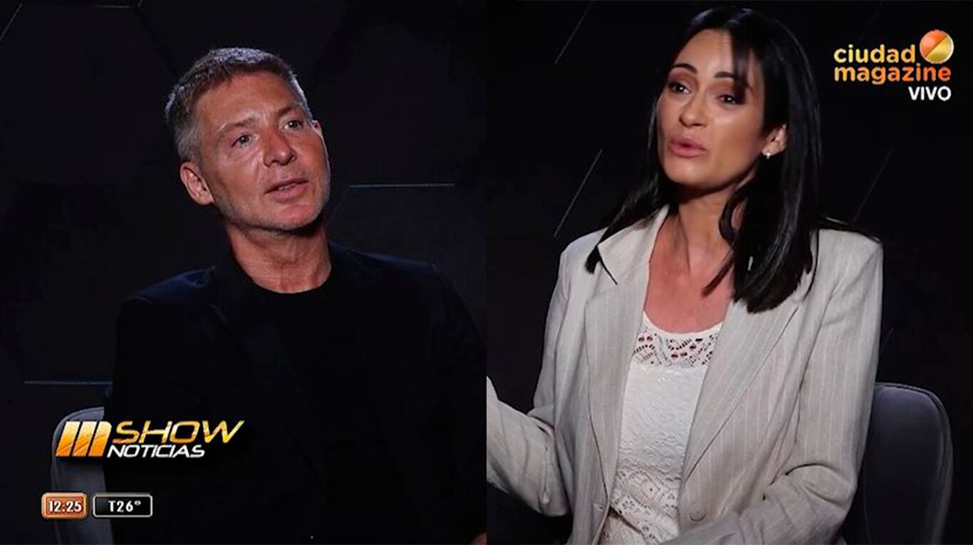Adrián Suar con Gaby Sobrado en Mshow