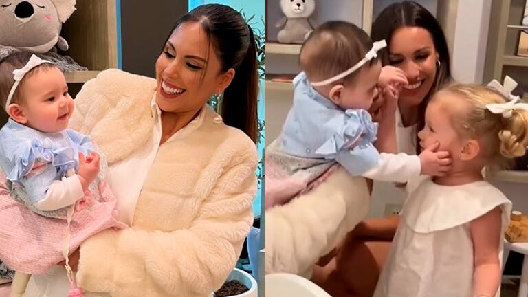 Barby Franco y Pampita postearon el video del encuentro entre sus hijas Sarah y Ana: "Mucho amor por acá"