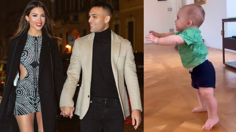 ¡Ya camina! Así está hoy Theo, el hijo de 10 meses de Lautaro Martínez y Agustina Gandolfo