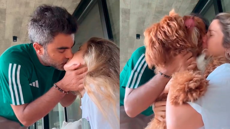 Laurita Fernández mostró los intensos celos de su perra Miel cuando Peluca Brusca la besa: “La toxi”