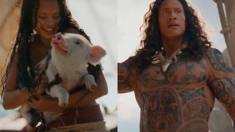 Se estrenó el tráiler de Moana, y así se ve Dwayne Johnson como Maiu