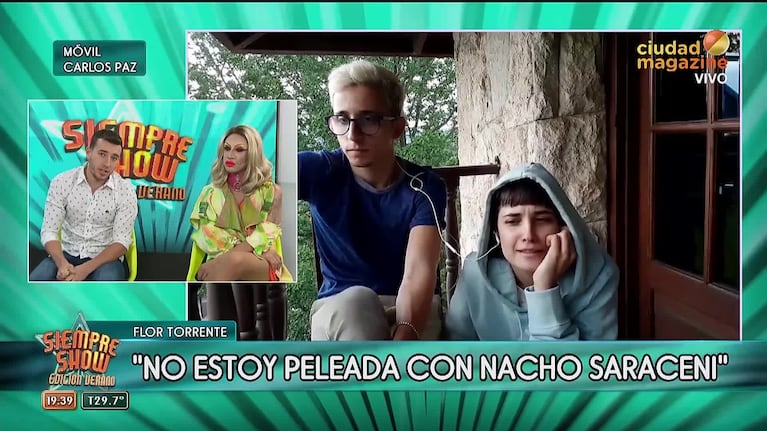 Flor Torrente negó en Siempre Show haber recibido una foto de Nacho Saraceni junto a otra mujer