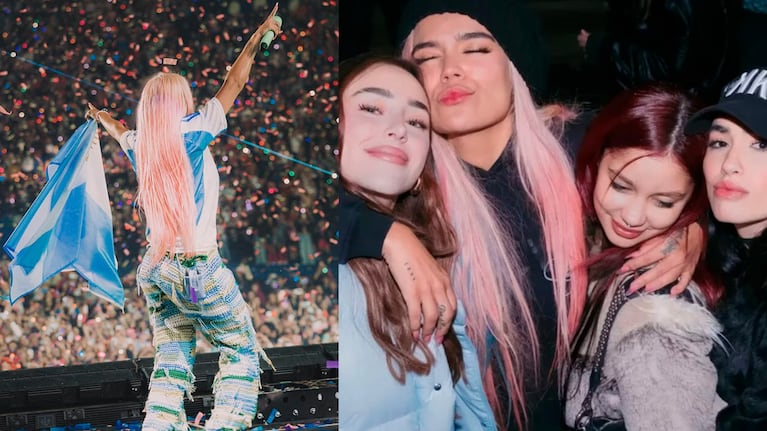 Las fotos de la fiesta en Vélez: Lali Espósito, Nicki Nicole y La Joaqui con Karol G
