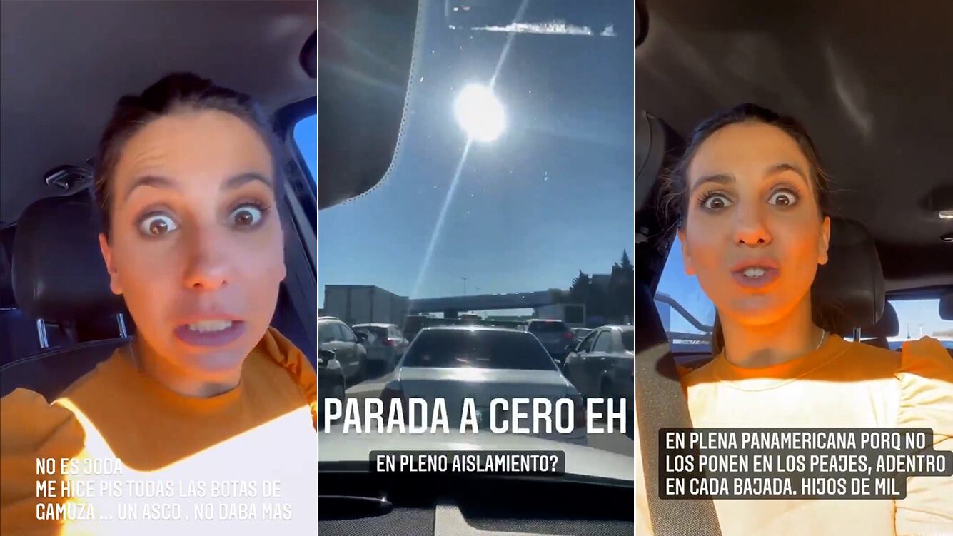 ¡Tremendo! Cinthia Fernández hizo pis en la Panamericana en medio de la espera por los retenes