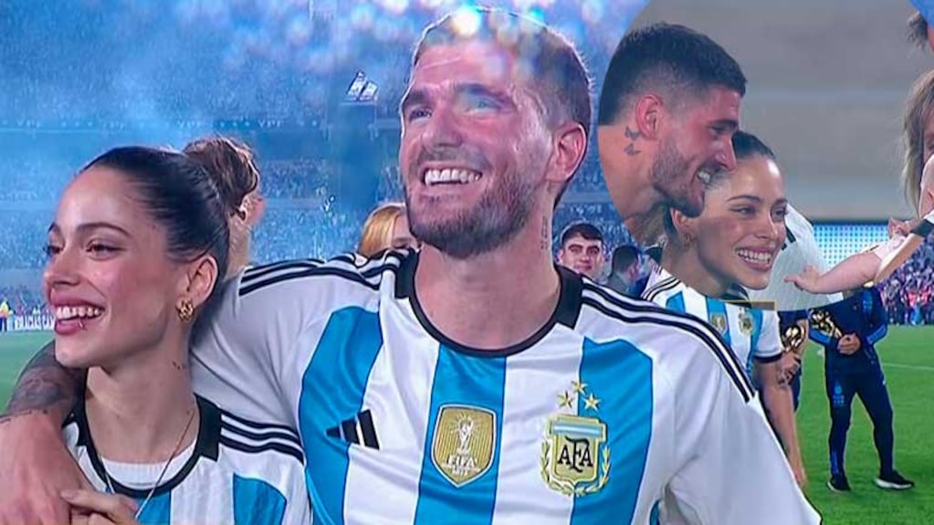 Tini Stoessel se mostró muy feliz junto a Rodrigo de Paul en la fiesta de la Selección Nacional