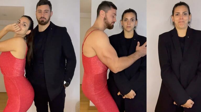 El video de Belu Lucius intercambiando la ropa con su marido