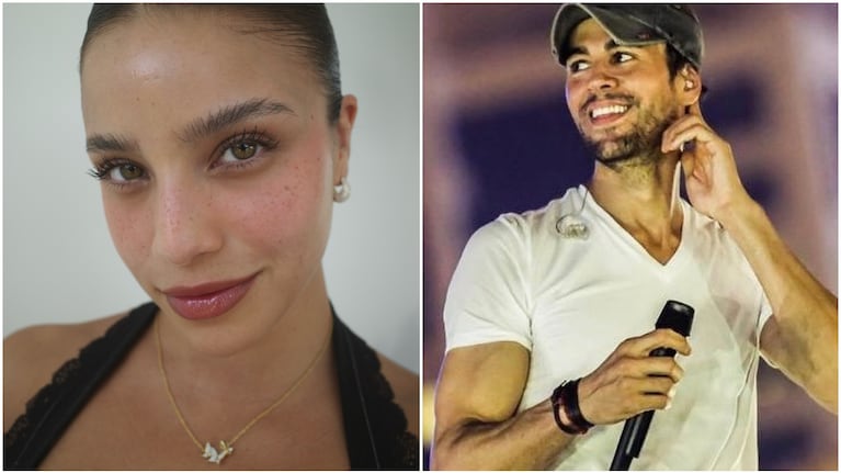 Enrique Iglesias intentó besar a Emilia Mernes en pleno show y la incomodó: el video