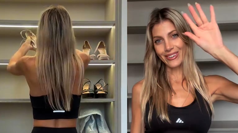 Así es el impresionante vestidor privado de Cande Ruggeri en su nueva casa: el video