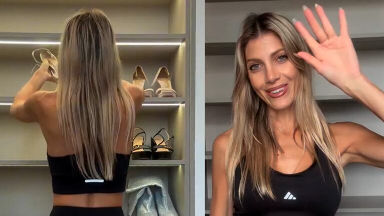 Así es el impresionante vestidor privado de Cande Ruggeri en su nueva casa: el video