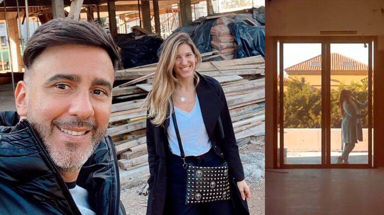 Así es por dentro la casa de dos pisos que Fede Hoppe y Macarena Rinaldi están construyendo: las fotos