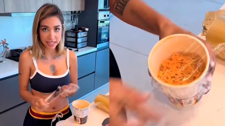 María Becerra le preparó a su gato un “falso ramen” y mostró el paso a paso de su receta: el video