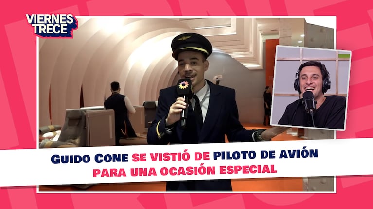Guido Cone se vistió de piloto de avión para una ocasión especial