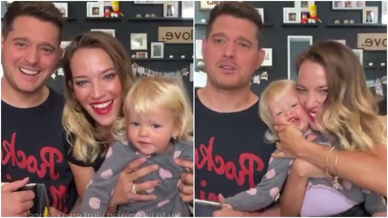 Michael Bublé y Luisana Lopilato mostraron a Vida, su pequeña de un año y ocho meses, en su Live de Instagram