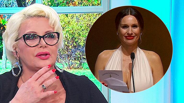 Picante crítica de Carmen Barbieri al look de Pampita en los Martín Fierro de Cable