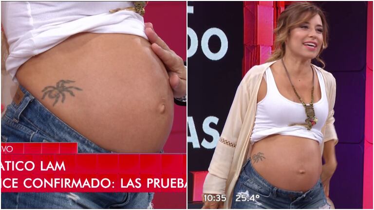 Mariana Brey lució su pancita de 7 meses en LAM
