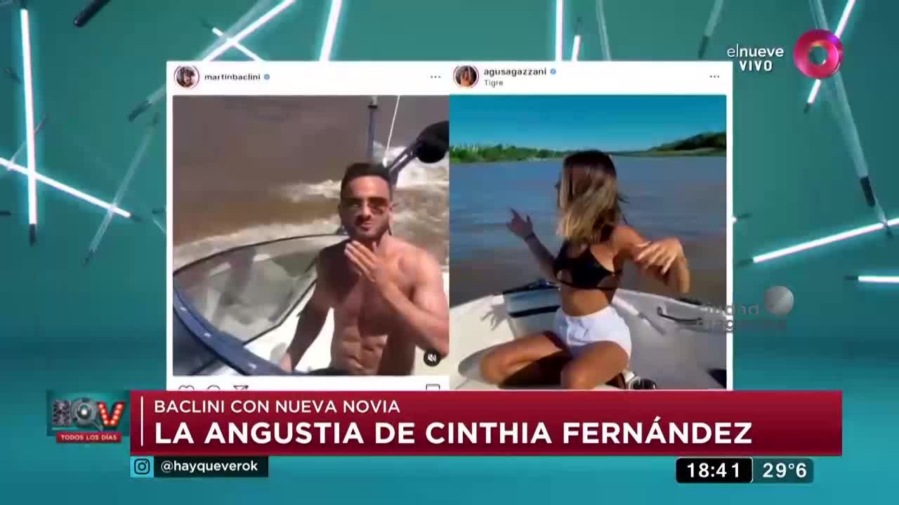 Cinthia Fernández, quebrada por el romance de Baclini y Agustina Agazzani, la nueva novia de Baclini: "Lloro todo el día"
