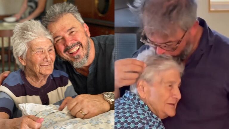 Donato De Santis y un conmovedor video de su reencuentro con su mamá de 91 años en Italia 