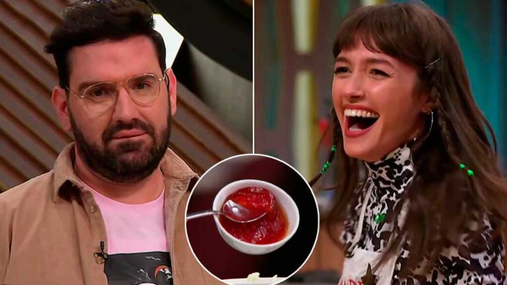 La divertida degustación de Damián Betular de la mermelada sólida de Cande Vetrano