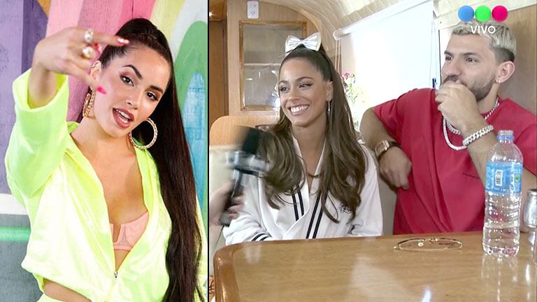 ¡Qué blooper! Entrevistaron a Tini Stoessel y el Kun Agüero por su videoclip ¡pero pusieron un tema de Lali Espósito!