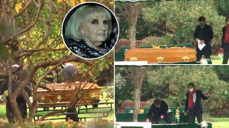Las imágenes del solitario último adiós a Goldie, la hermana de Mirtha Legrand