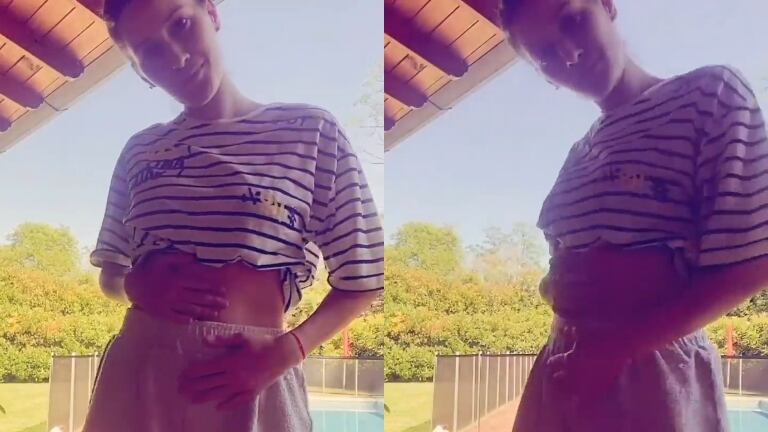 El video de Mica Viciconte tocándose la panza: "¿Adivinen quién va a tener un bebé?"