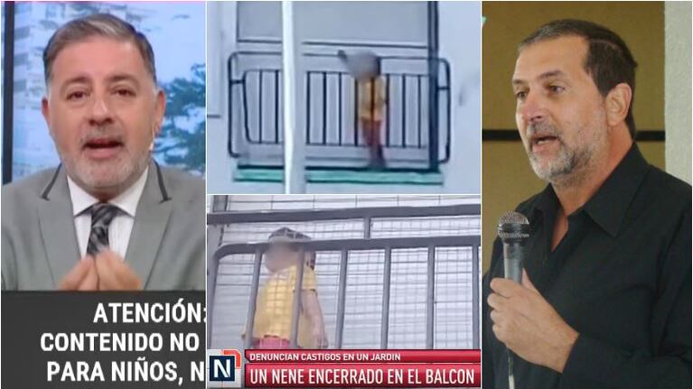 Fabián Doman se peleó con Javier Garín, el abogado del jardín de infantes donde filmaron a un nene en un balcón