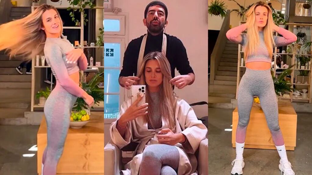 Camila Homs pasó por la peluquería en medio de la polémica con Rodrigo de Paul y Tini Stoessel