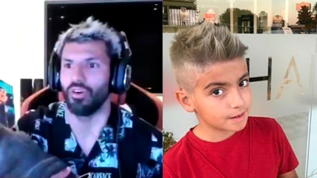 El Kun Agüero quedó descolocado con una pregunta que le hizo en vivo su hijo Benjamín