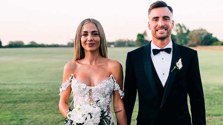 Nicolás Tagliafico habló junto a Caro Calvagni tras la boda que los unió