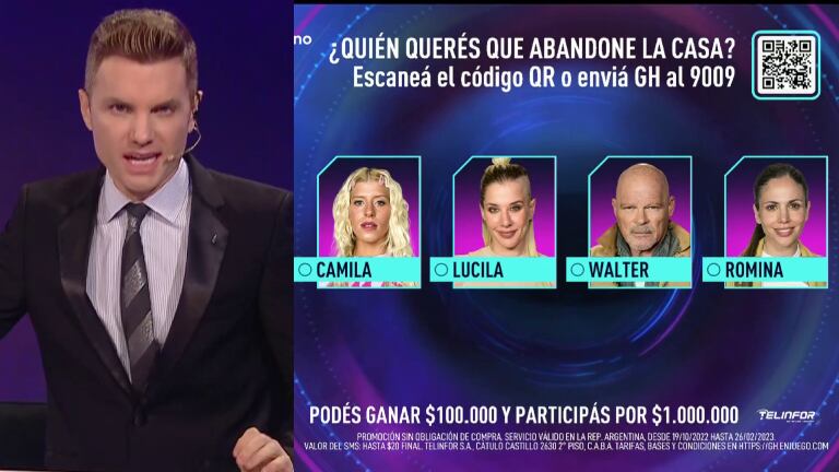 Camila, La Tora, Alfa y Romina son los nominados de esta semana en Gran Hermano 2022