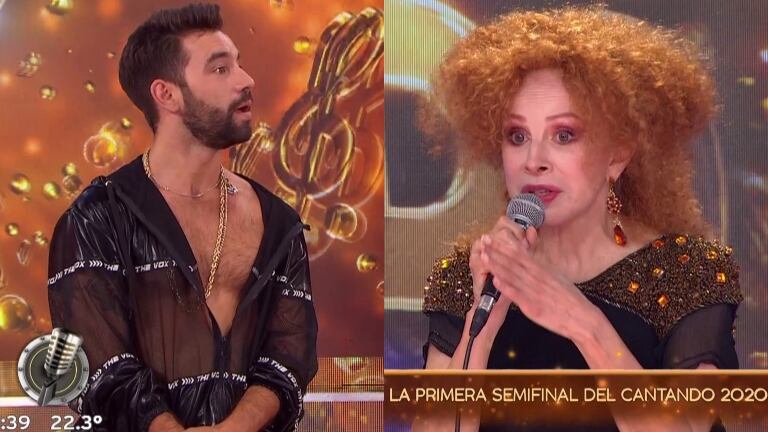 Nacha Guevara y una tremenda devolución a Agustín Sierra en la semifinal del Cantando: "Hacés siempre lo mismo y vas a lo seguro con el cuerpo"