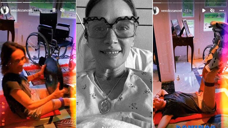 Verónica Lozano volvió a la Argentina y mostró los ejercicios médicos que hace para recuperarse del grave accidente que sufrió en Aspen
