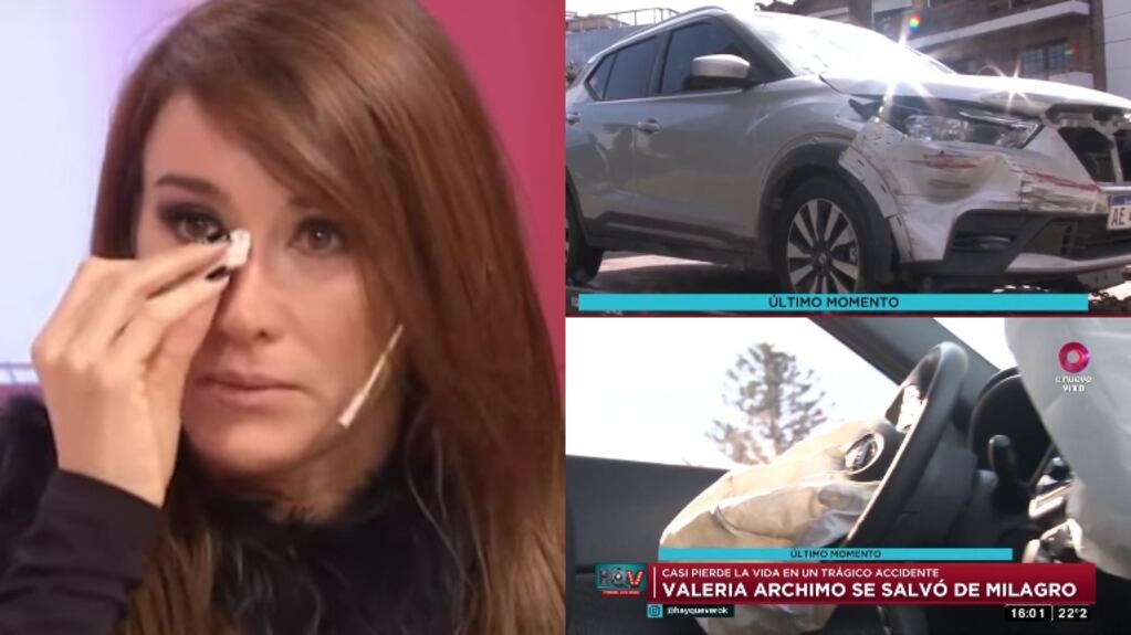 El tremendo accidente de Valeria Archimó por dos autos que hacían picadas: "Se salvó de milagro"