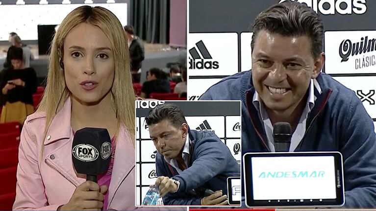 Marcelo Gallardo asistió a una periodista que se descompuso en plena conferencia de prensa