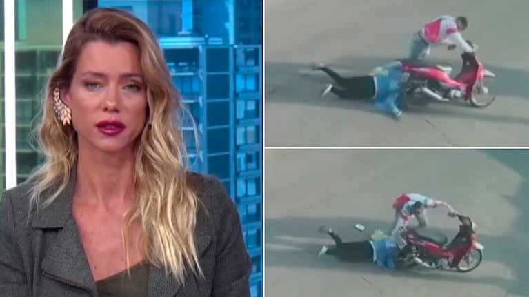 Nicole Neumann, horrorizada por el violento ataque de un motochorro a una mujer en Loma Hermosa