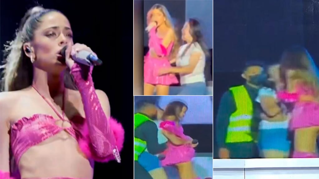 El susto de Tini Stoessel cuando una fan la sorprendió al subirse al escenario