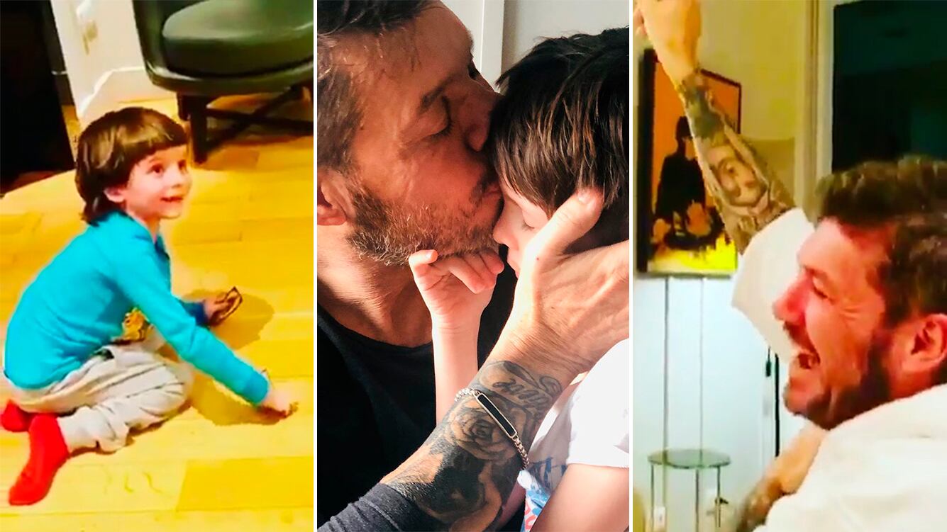 El divertido video de Marcelo Tinelli jugando con figuritas con Lolo