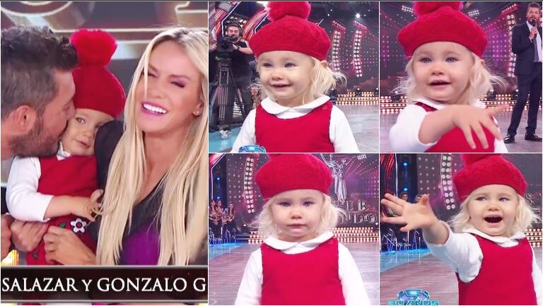 Show de caras de Matilda, la hija de Luciana Salazar, en el Súper Bailando