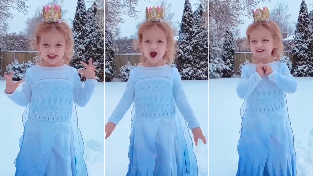 El tierno video de Emma Demichelis, la hija de Evangelina Anderson, cantando "Frozen"