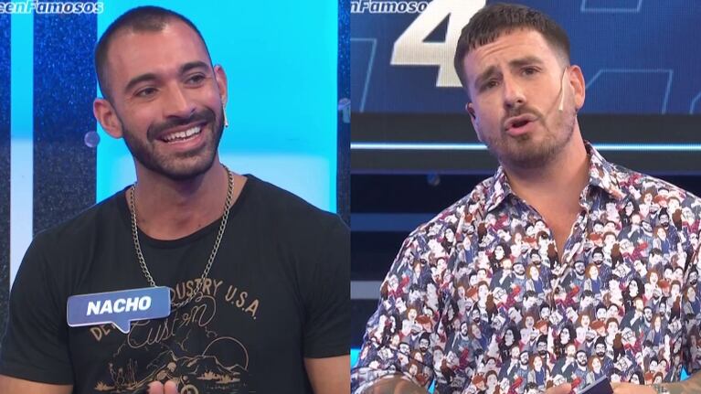 Fede Bal y un pícaro comentario a Nacho Sureda en 100 argentinos dicen: "Yo, con tu cuerpo, estaría todo el día desnudo"