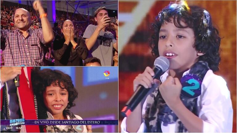 Bautista Martínez, el niño de 9 años que deslumbró con su voz en Genios de la Argentina