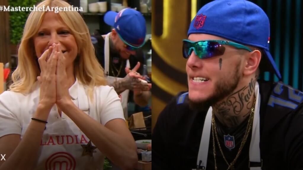 Alex Caniggia le “robó a Claudia Fontán en MasterChef Celebrity: "Arrivederci, Gundi"