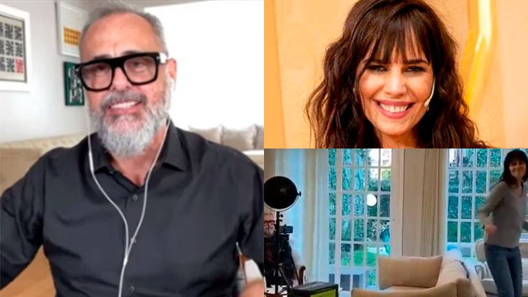Así Romina Pereiro "distrae" a Jorge Rial durante el vivo de Intrusos 